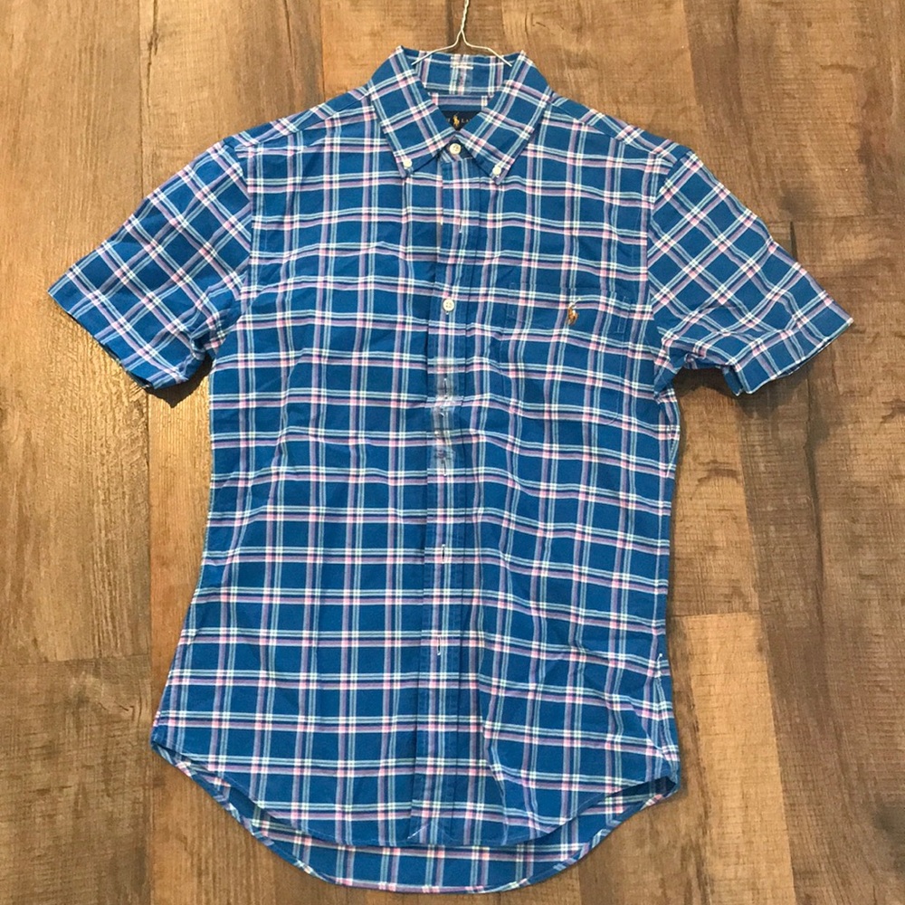 NWT MENS SHORT SLEEVE BUTTON UP
